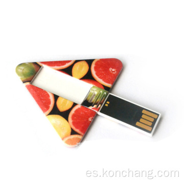 Unidad flash USB de tarjeta triangular